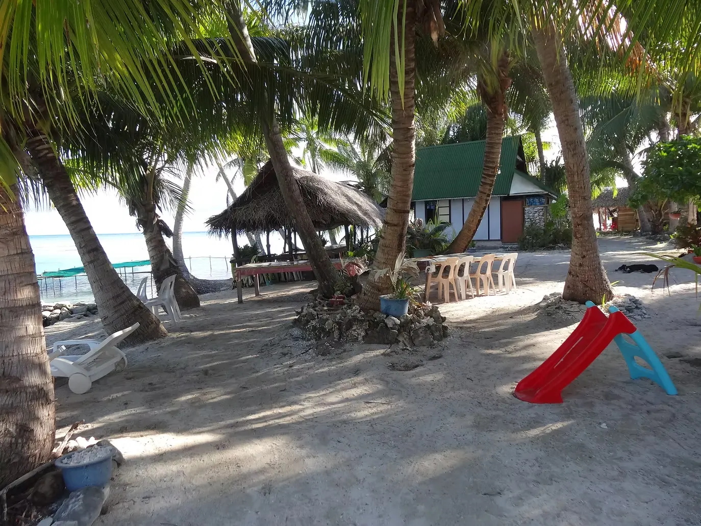 Les fares sous les cocotiers